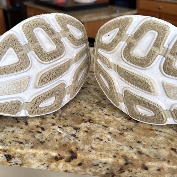 Hoka one bondi 8 White Sneakers Modern Design Breathable Comfort - Picture 8 of 8